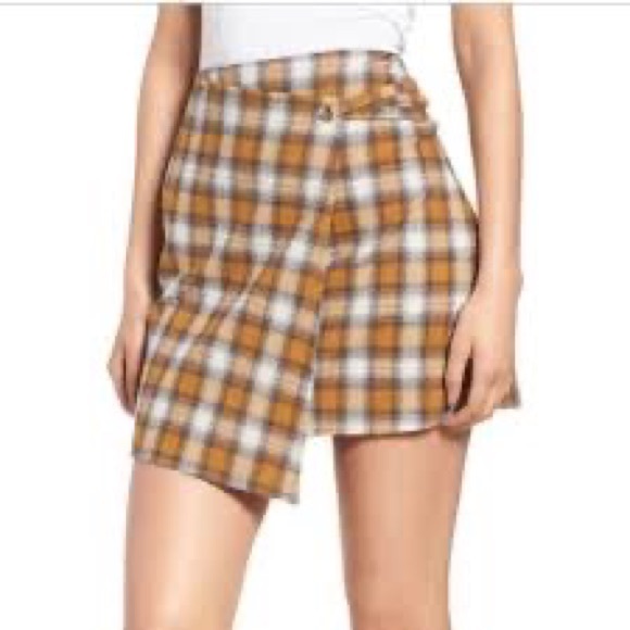 Plaid Wrap Skirt - Picture 1 of 4